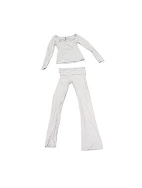 Skims Women's Grey and White Jumpsuit